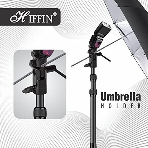 HIFFIN S1 Umbrella Bracket Heavy Duty Flash Light Stand Umbrella Holder B Bracket Speedlite Holder (CNC Aluminium) in Black Color - Image 2