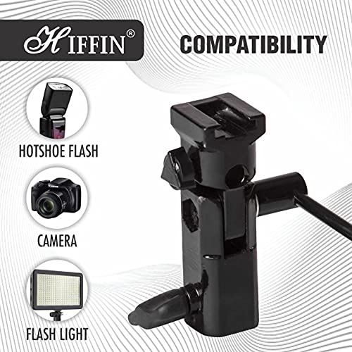 HIFFIN S1 Umbrella Bracket Heavy Duty Flash Light Stand Umbrella Holder B Bracket Speedlite Holder (CNC Aluminium) in Black Color - Image 4