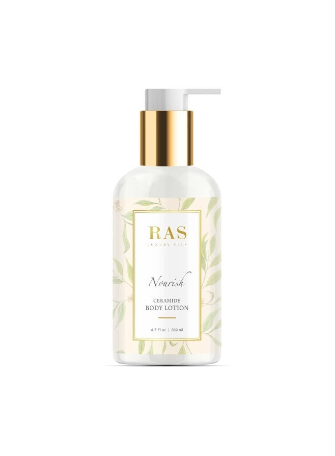 RAS Luxury Oils Nourish Coco and Vanilla Body Lotion, Moroccan Argan Oil & Vanilla; Smoothens & Softens; For Men & Women; Ceramide & Vitamin E Body Lotion; 200ml - Image 1