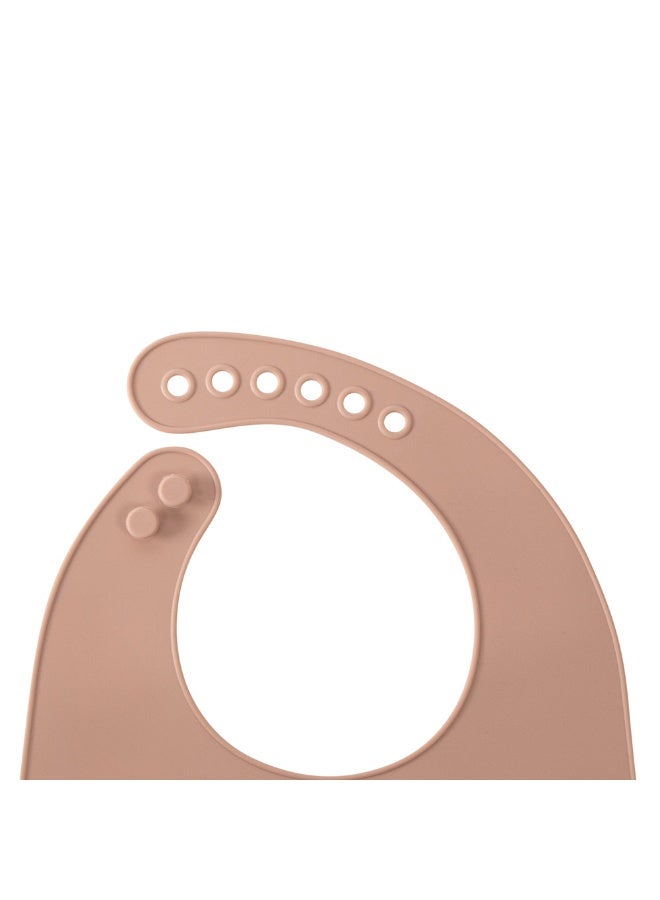 Baboo Baby Silicone Waterproof Bibs for babies and toddler with 6 Adjustable Neckline Buttons | Baby Feeding Bib for infants with Reusable, Easy Cleaning Bibs for Boys and Girls 4 Month Up  (Au Naturale) - Image 3