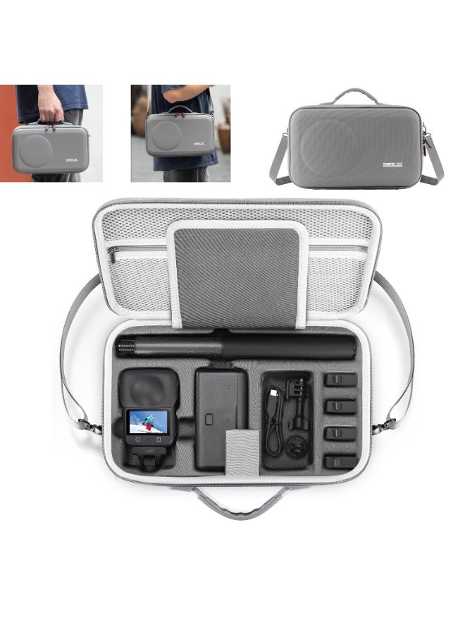 STARTRC Carrying Case for DJI Osmo 360 Case, Travel Case for DJI Osmo 360 Accessories, Portable PU Leather Bag with Shoulder Strap and Carry Handle - Image 1