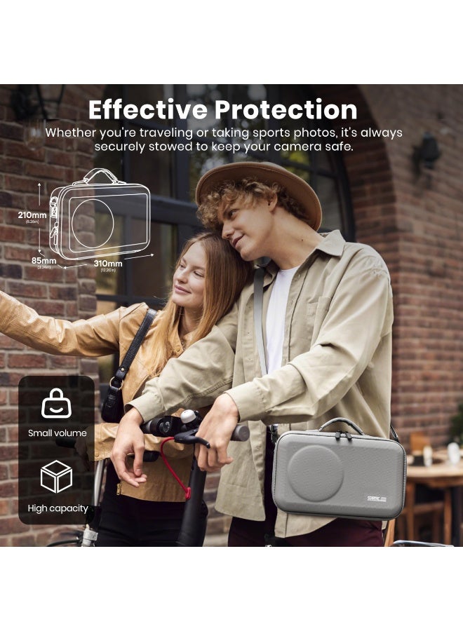 STARTRC Carrying Case for DJI Osmo 360 Case, Travel Case for DJI Osmo 360 Accessories, Portable PU Leather Bag with Shoulder Strap and Carry Handle - Image 5