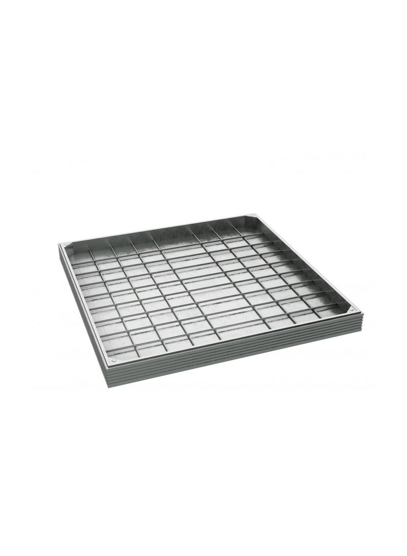 EMC غطاء فتحة الصرف الصحي من الألومنيوم من EMC مقاس 60 × 60 (للبلاط والرخام) - Image 1