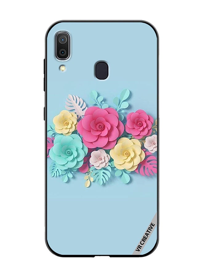 VR CREATIVE Protective Case Cover For Samsung Galaxy A30 Flower Design Multicolour - Image 1