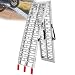 Ruedamann 75FT Aluminum Motorcycle Ramp 750 lbs Capacity Folding Truck Ramp for ATV Motorcycle Lawn Mower Dirt Bike Ribbed Plate Traction RubberTipped Fingers Load Straps Included 1 PC - Image 2