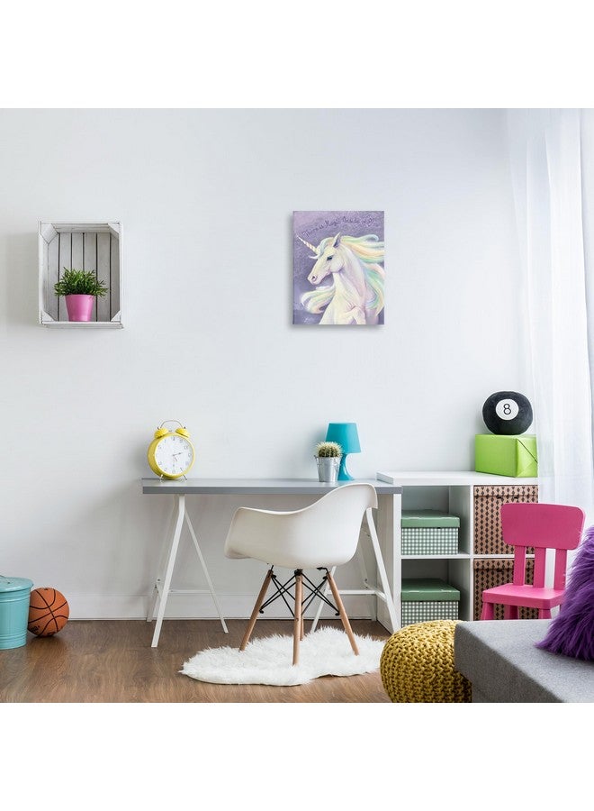 Stupell Industries Magic Inside of You Inspirational Unicorn Quote Purple Pink, Designed by Ziwei Li Wall Art, 16x20, Canvas - Image 2