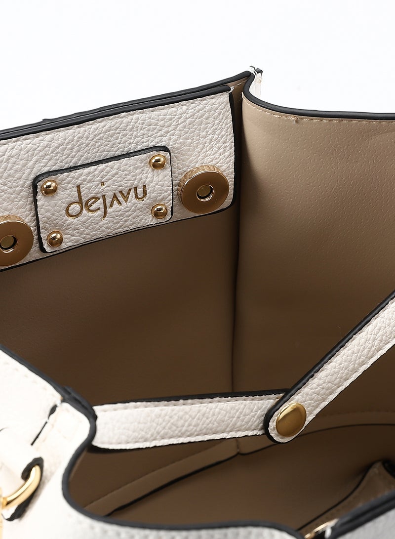 Dejavu Women's Crossbody Bag-LID-DJTX-001-White - Image 4