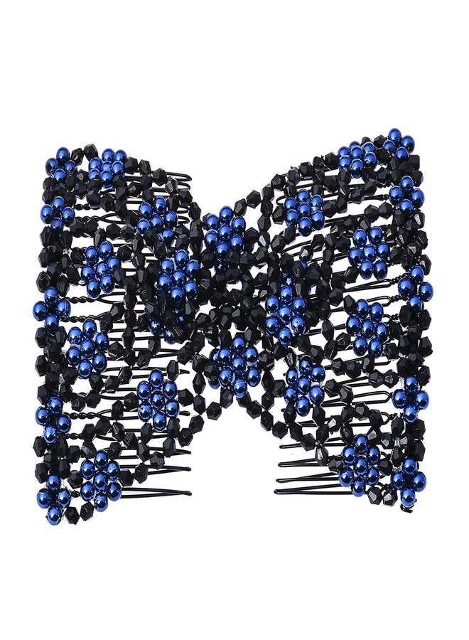 LOVEF 6 Pcs Effortless Beauty Stretchable Double Combs Upzing Medium Magic Beaded Double Hair Clips Hair Jewelry Assorted Color and Design - Image 5