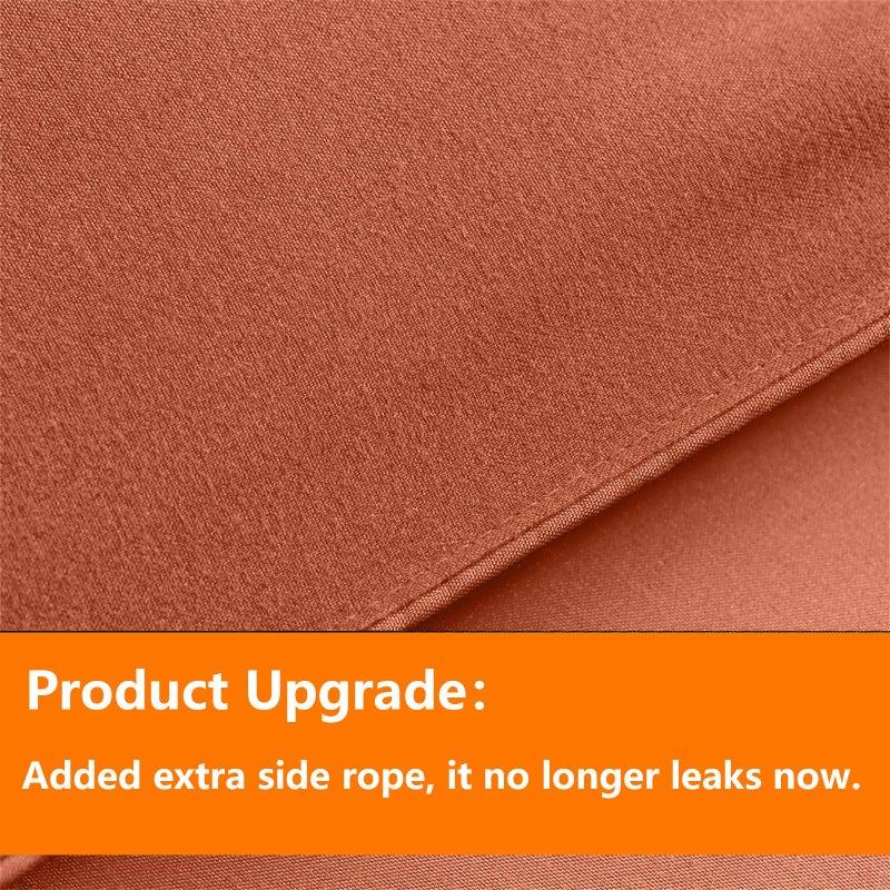 TAIMIT Burnt Orange King Comforter Set - 7 Pieces, Bed in a Bag Bedding Sets with All Season Soft Quilted Warm Fluffy Comforter,Flat Sheet,Fitted Sheet,2 Pillow Shams,2 Pillowcases - Image 3
