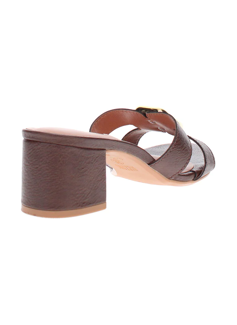 VIZZANO Brown Mid Heel Sandals for Women – Stylish & Comfortable Footwear for Any Occasion for Women | Best Price UAE