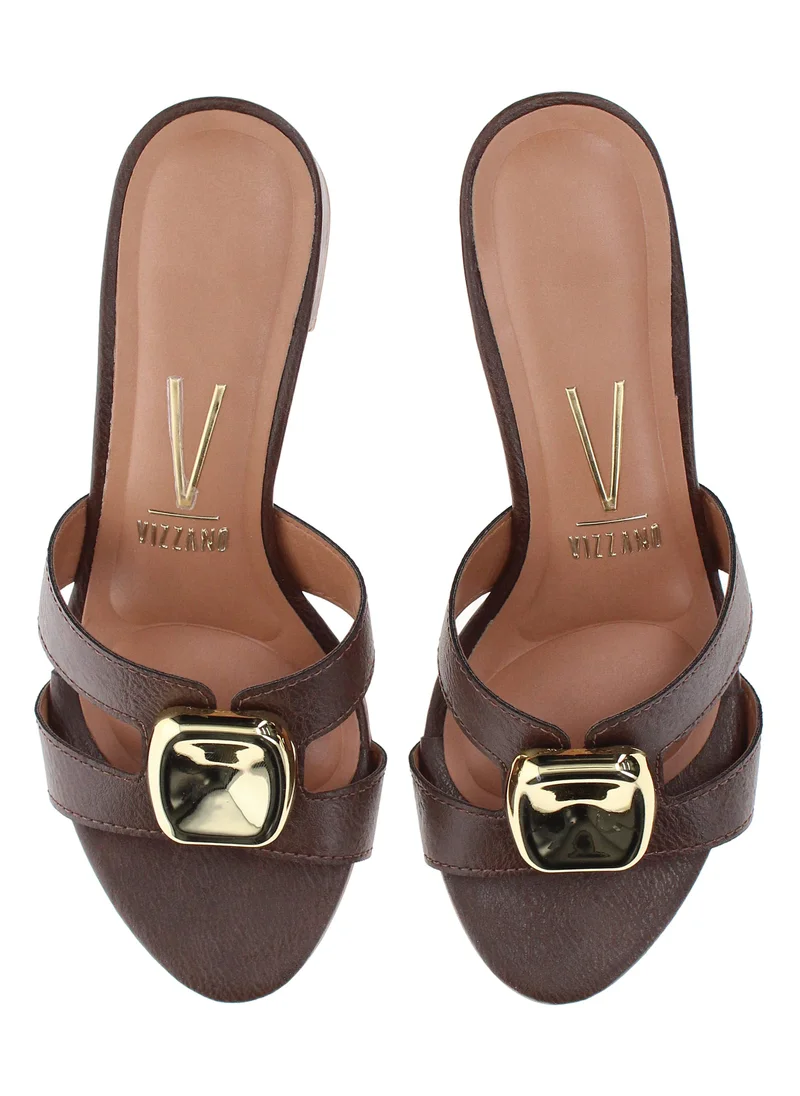VIZZANO Brown Mid Heel Sandals for Women – Stylish & Comfortable Footwear for Any Occasion for Women | Best Price UAE