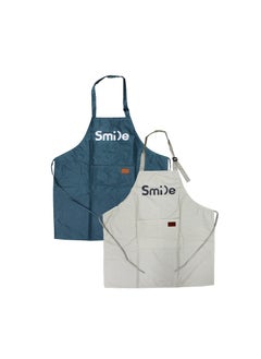 Smile Cotton Cloth Apron 69x67Cm Line Design Mix Color  - Image 1
