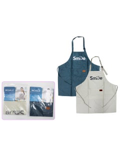 Smile Cotton Cloth Apron 69x67Cm Line Design Mix Color  - Image 2
