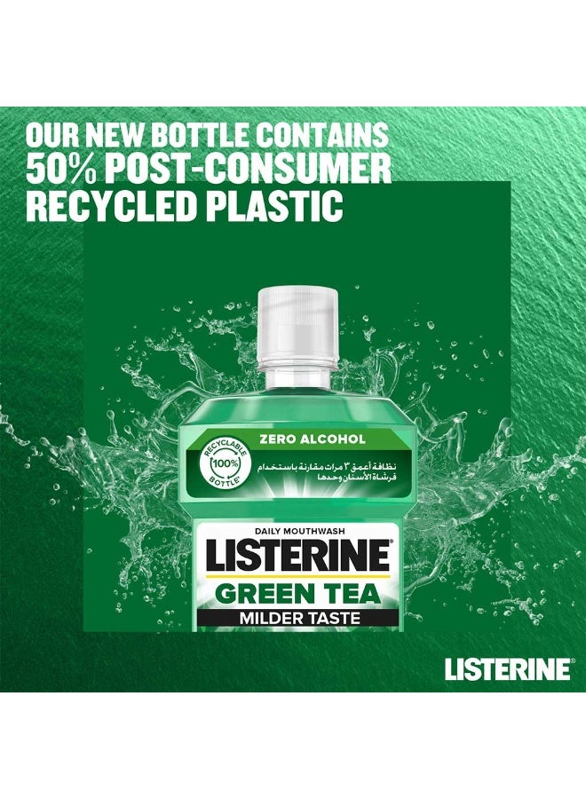 Listerine Zero Alcohol Milder Taste Green Tea Mouthwash 250 ML - Image 2