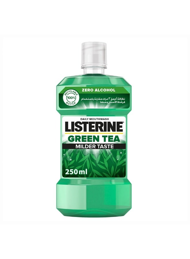 Listerine Zero Alcohol Milder Taste Green Tea Mouthwash 250 ML - Image 5
