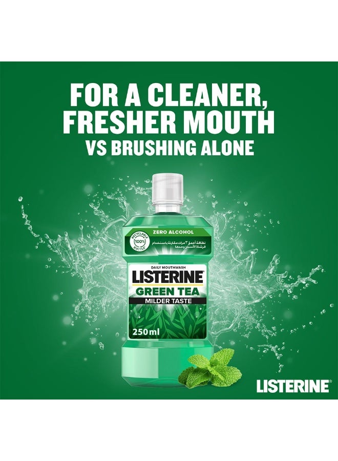 Listerine Zero Alcohol Milder Taste Green Tea Mouthwash 250 ML - Image 1
