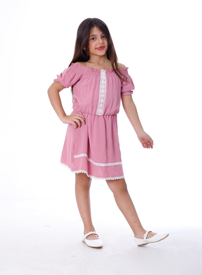 BEBO Girls Dress Pink - Image 1