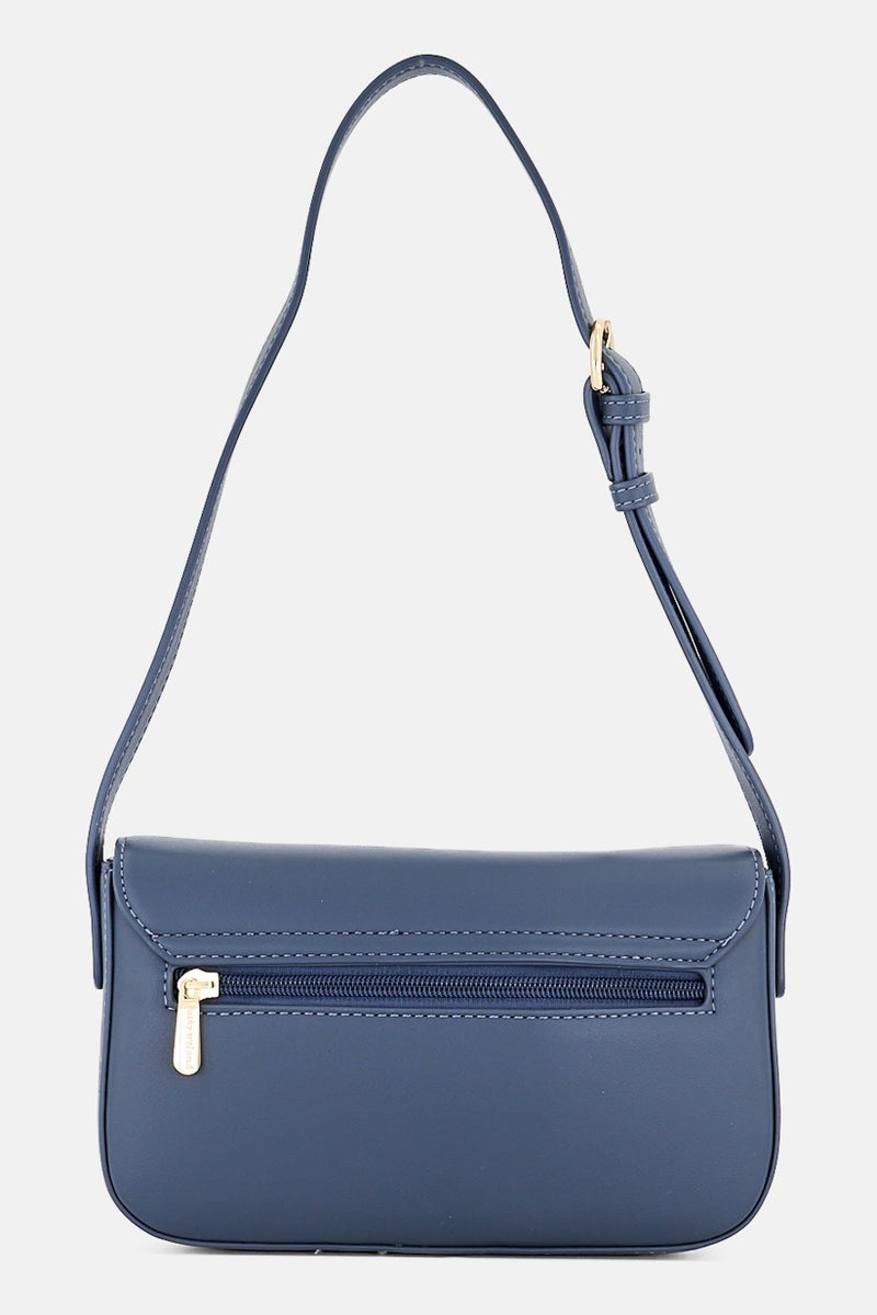 Kathy Ireland Women Brand Logo Sling Bag, Dusty Blue - Image 4