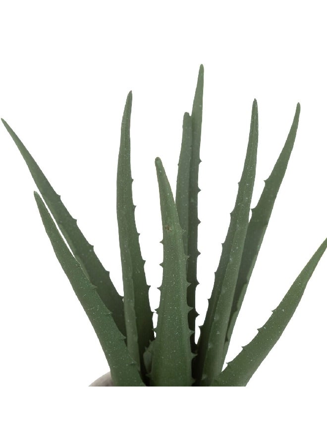 atmosphera Easy Maintenance Realistic Looking Artificial Aloe Vera Plant with Pot Green and White 29 cm 193791 - Image 3