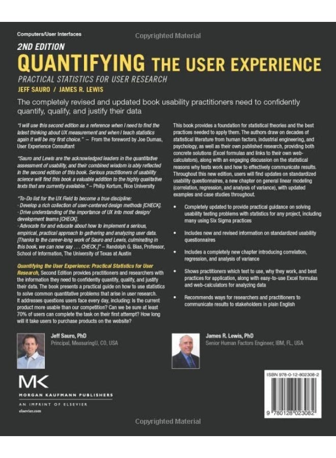 Morgan Kaufmann Quantifying the User Experience: Practical Statistics for User Research - Image 2