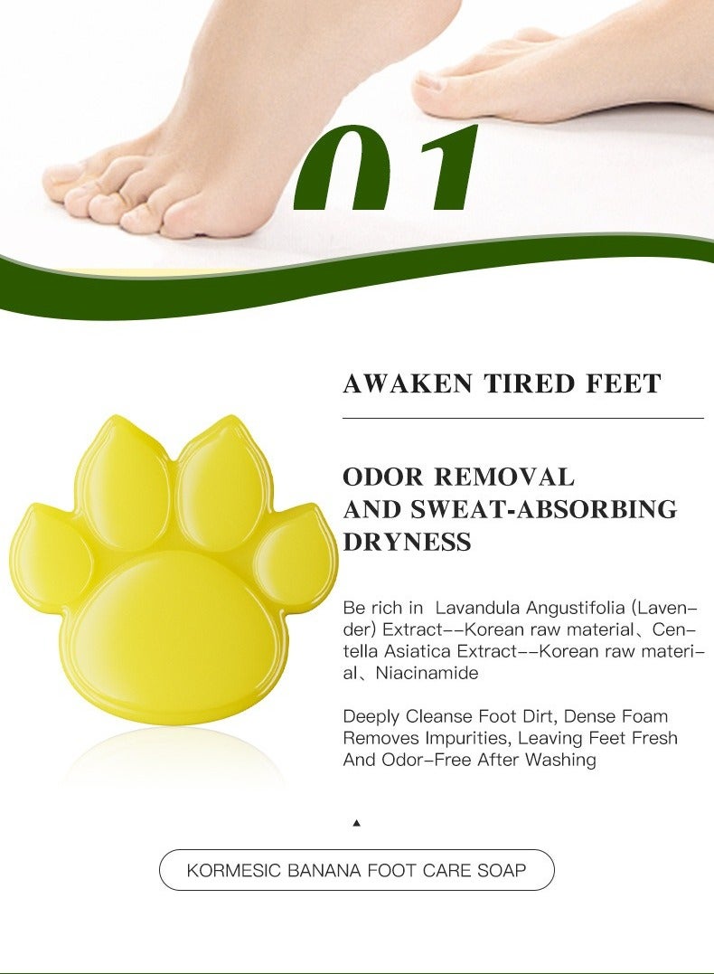 Kormesic صابون العناية بالقدم بالموز 100 جرام | تنظيف وترطيب مزدوج | راحة وترطيب - Image 2