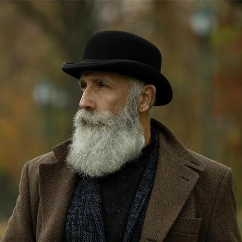 Mawjom Pokie Pie Bowler Derby Hat - Classic Wool Short Brim Trilby Fedora Hat for Men Women (S/M) (Wool Black A) - Image 2
