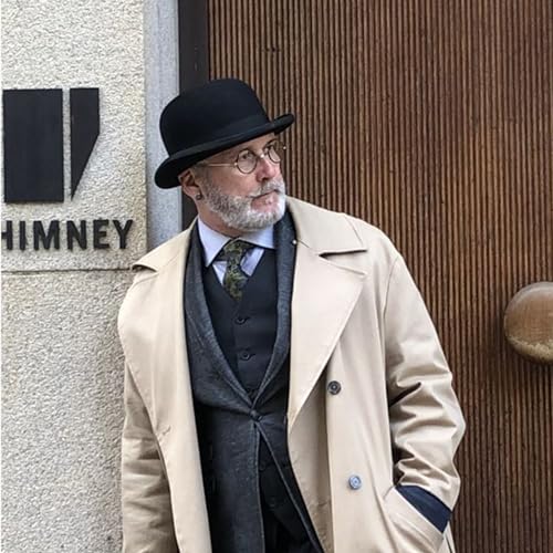 Mawjom Pokie Pie Bowler Derby Hat - Classic Wool Short Brim Trilby Fedora Hat for Men Women (S/M) (Wool Black A) - Image 3