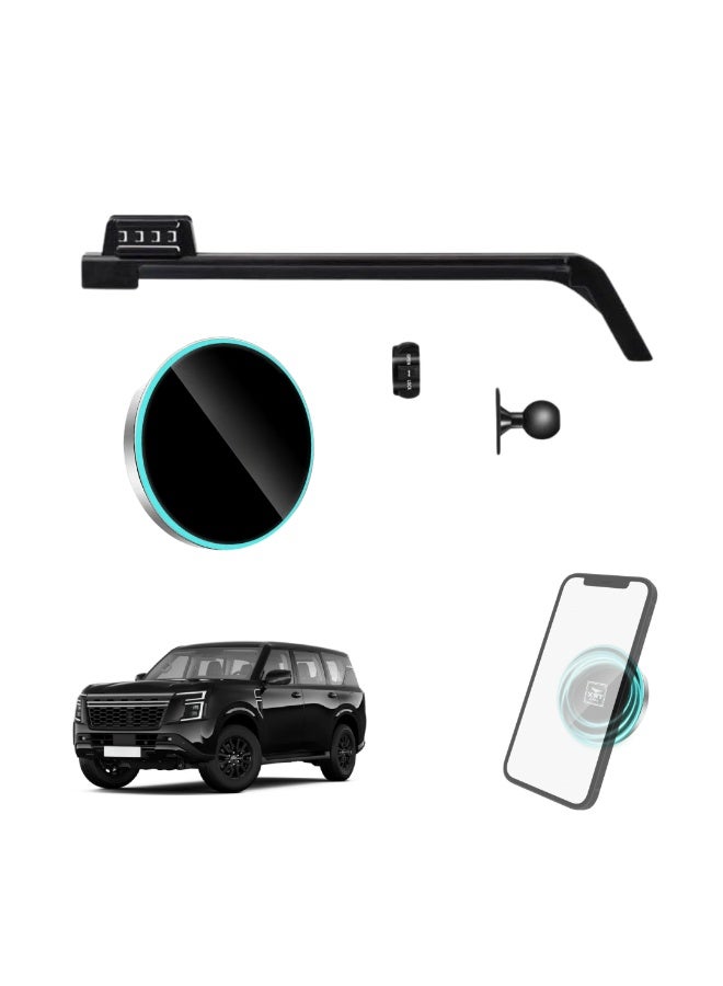  تي ار اكس اوتو حامل هاتف شحن لاسلكي TRX AUTO MagSafe لنيسان باترول 2025 | قوس ثابت لشاشة الوسائط المتعددة | شحن MagSafe سريع + قفل مغناطيسي قوي | مضاد للاهتزاز ، سهل التهوية - Image 1