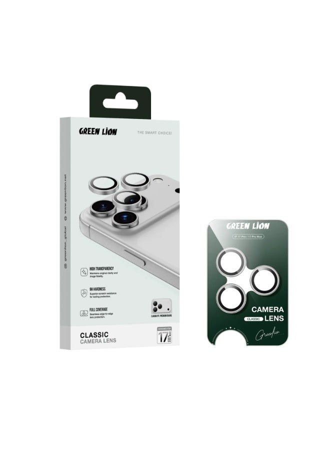 GREEN LION iPhone 17 Pro/ Pro max Classic Camera Lens/ Shockproof lens /Clear & Shining view/ Better Photoshoot Quality/ Anti Fingerprint/ Easy installation lens - Orange Titanium - Image 1