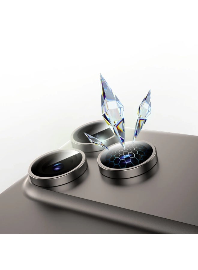 GREEN LION iPhone 17 Pro/ Pro max Classic Camera Lens/ Shockproof lens /Clear & Shining view/ Better Photoshoot Quality/ Anti Fingerprint/ Easy installation lens - Orange Titanium - Image 2