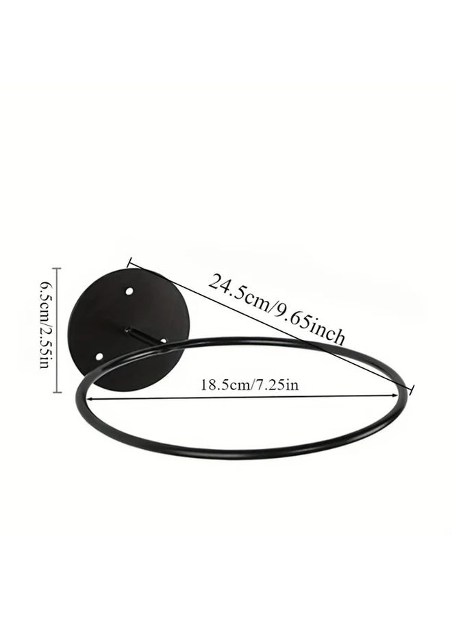 Black Heavy Duty Wall Mounted Basketball Football Rack 2pcs Vertical Storage Shelf - Image 2