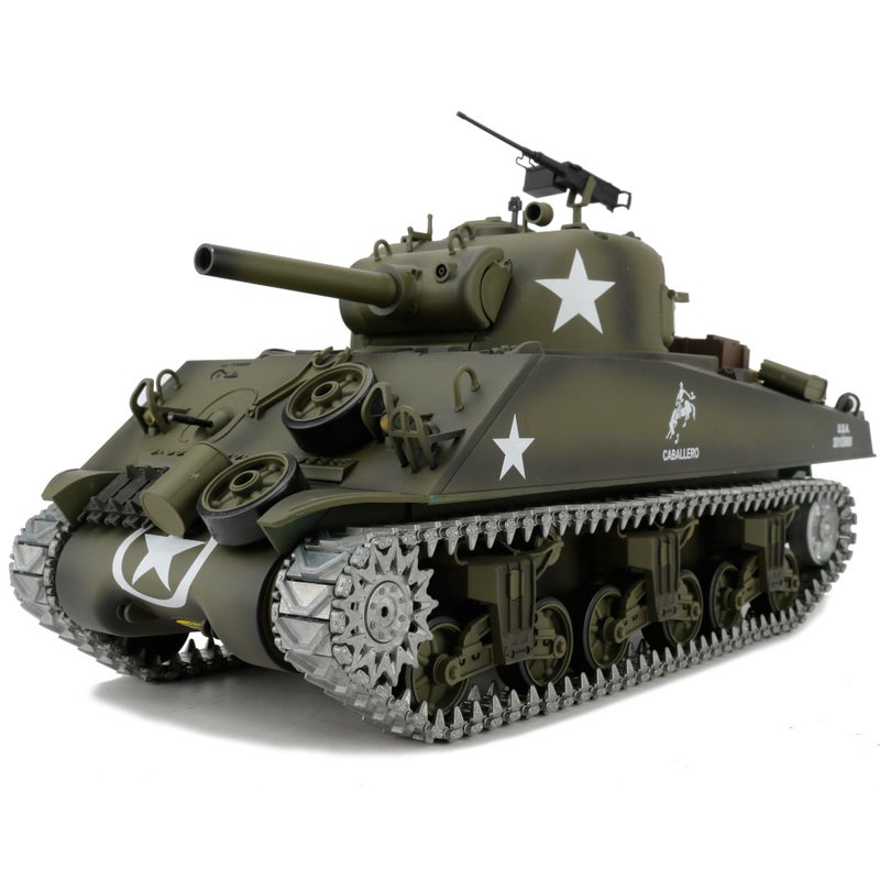 HENG LONG Modified TK70 Edition 116 24ghz Remote Control US M4A3 Sherman Tank Model360Degree Rotating TurretSteel Gear Gearbox3800mah BatteryMetal Tracks Sprocket Wheel Idle Wheel - Image 3