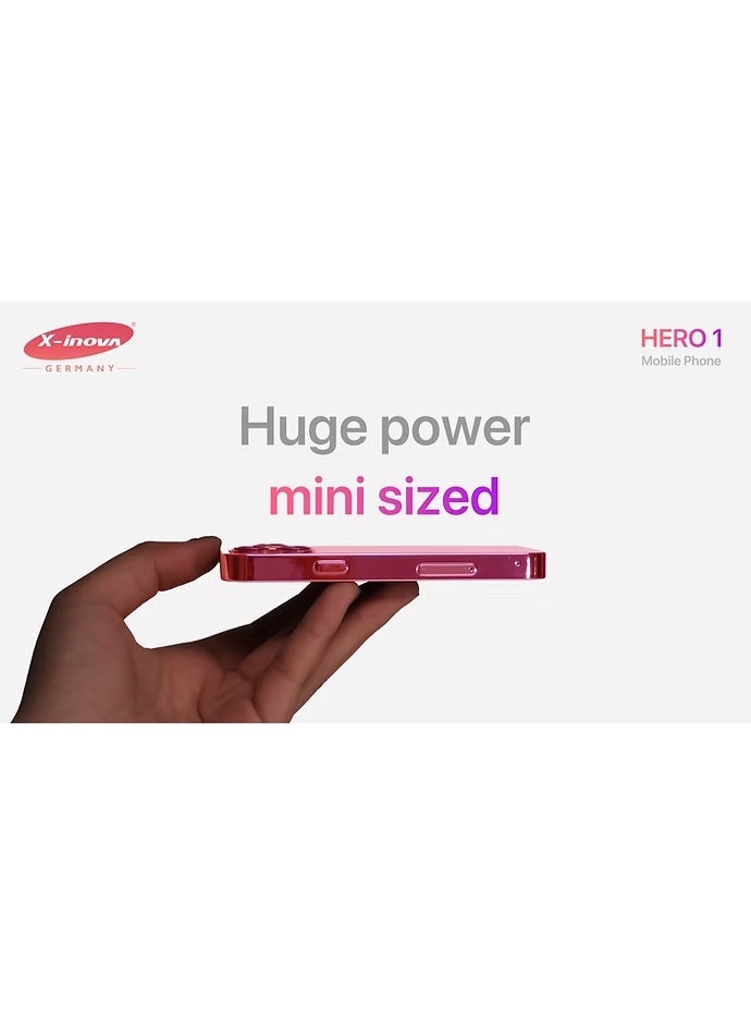 X-INOVA HERO1 الأسود بشاشة مدمجة 2.01"، تصميم نحيف 9.5 مم، مكبر صوت قوي، بطارية 1000 مللي أمبير، كاميرا 0.3 ميجابكسل، راديو FM – مثالي للاستخدام البسيط واليومي - Image 1