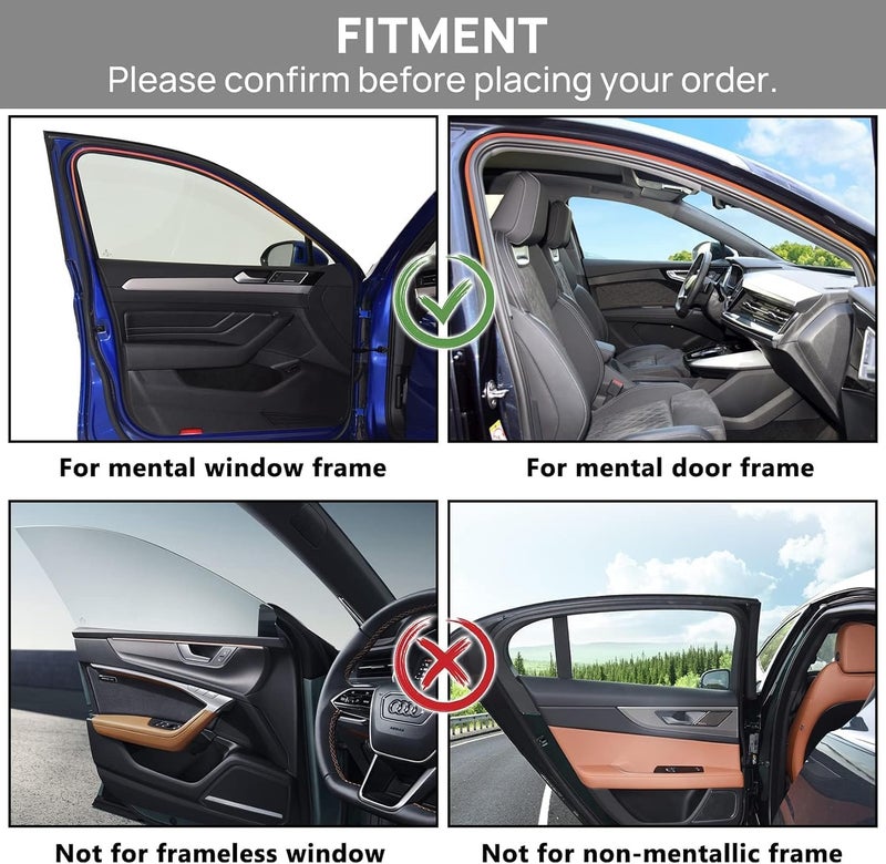 psler Car Side Window Sun Shades Magnetic 4PCS Universal Privacy Blinds Car Blackout Curtains for Camping Sleeping Nap Baby Kids Breastfeeding Changing Clothes - Image 4