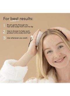 JUPITER Exfoliator Brush, for Removing Dandruff & Build-Up, Detangling Scrubber, for Wet or Dry Hair, Supports Circulation & Growth, for All Hair Types, Black  - Image 5