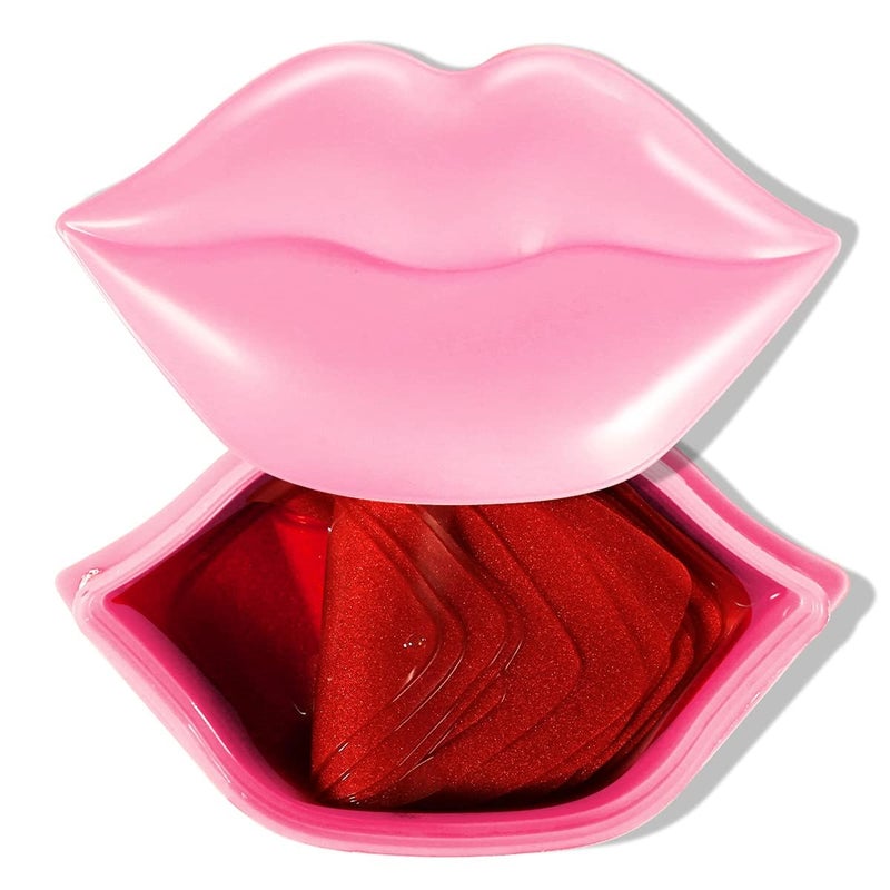 VEZE Lip Masks, Collagen Lip Mask 20 Pcs, Lip Mask for Dry Lips, Lip Masks Skincare, Crystal Lip Pads for Moisturizing, Anti-Wrinkle, Anti-Aging, Firms and Hydrates Lips Red - Image 5