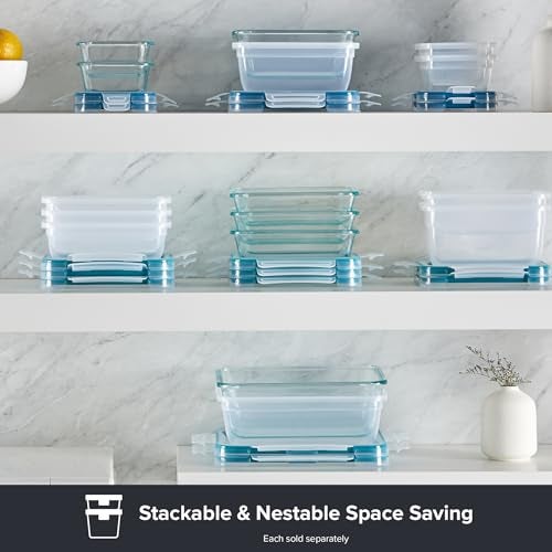 Snapware Total Solutions (5-Pack, 5.5 Cup) Plastic Food Storage Containers Set, Airtight & Leakproof Locking BPA-Free Lids Tupperware, Freezer Dishwasher Microwave Safe - Image 4