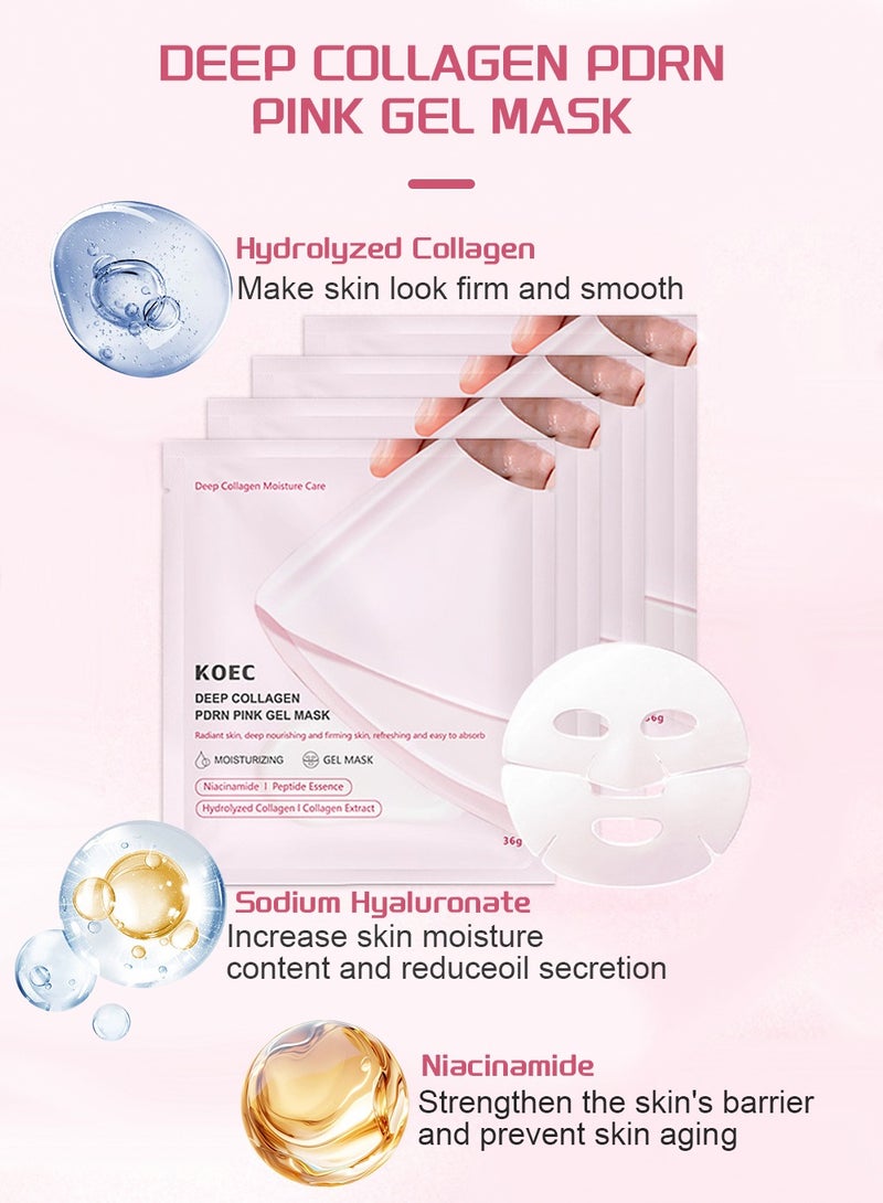 KOEC Deep Collagen Overnight Mask , Hydrating Collagen Face Mask, TikTok Trend Items Skin Care,36g*4 Count - Image 3