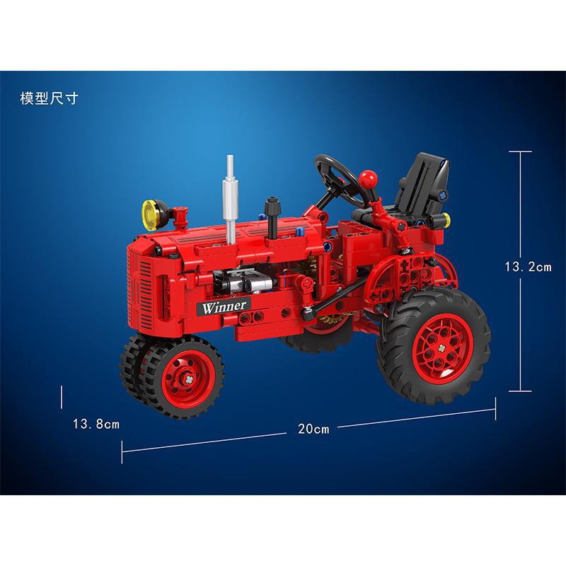 7070 Building Blocks John Deere Classical Tractor Model Engineering Vehicle Educational Assembly Toy Vehicle - Image 4