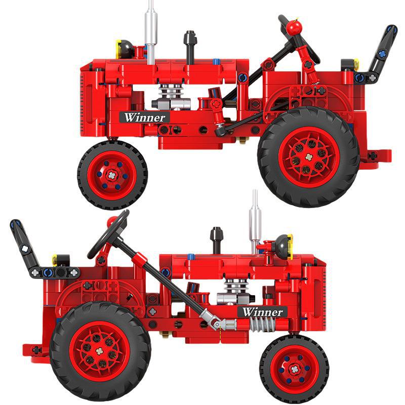 7070 Building Blocks John Deere Classical Tractor Model Engineering Vehicle Educational Assembly Toy Vehicle - Image 5