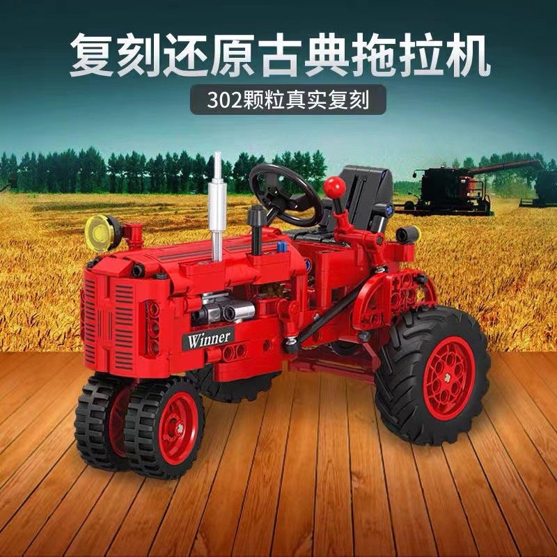 7070 Building Blocks John Deere Classical Tractor Model Engineering Vehicle Educational Assembly Toy Vehicle - Image 2