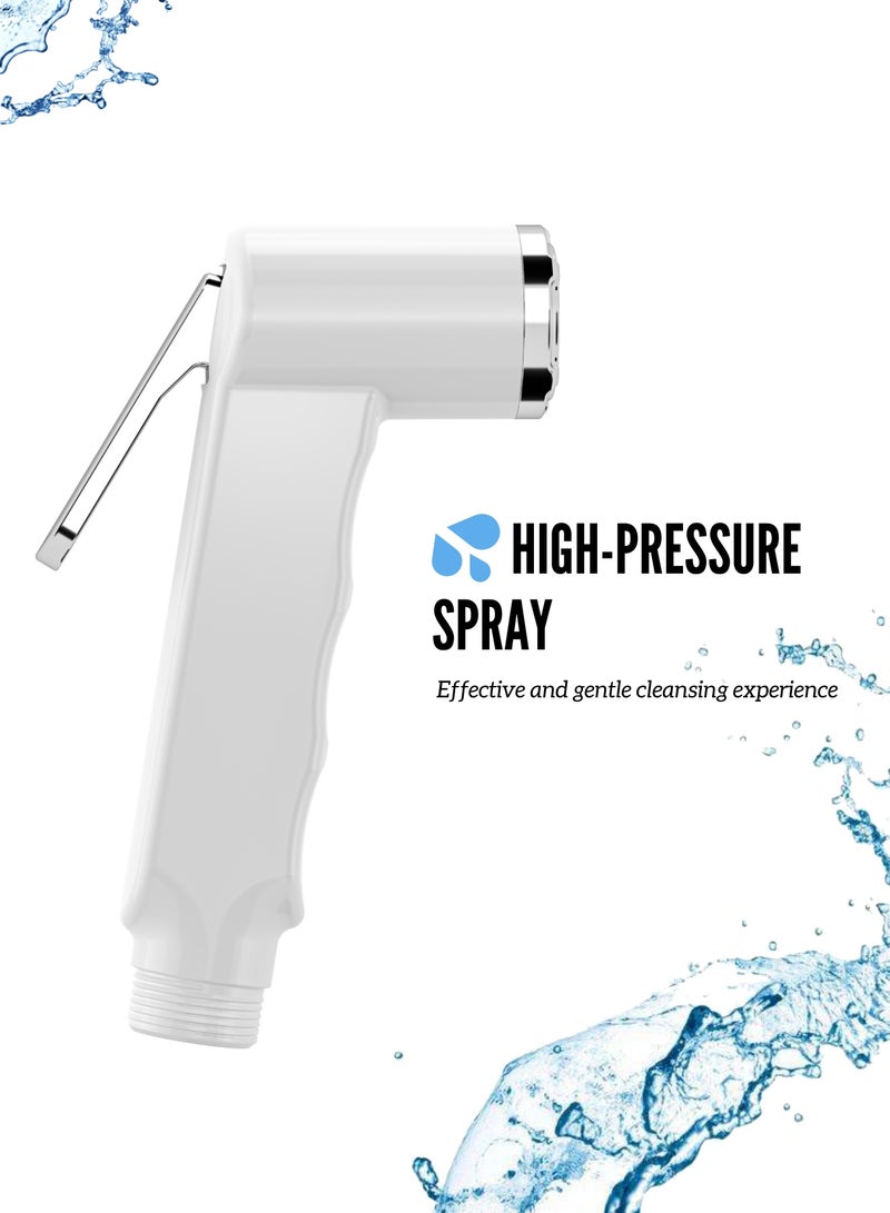 MAAT Premium Shattaf | Hand Spray with 1.2M Stainless Steel Hose | White + Chrome Finish | High-Pressure Bidet | Durable & Hygienic | Made in Turkey - Image 2