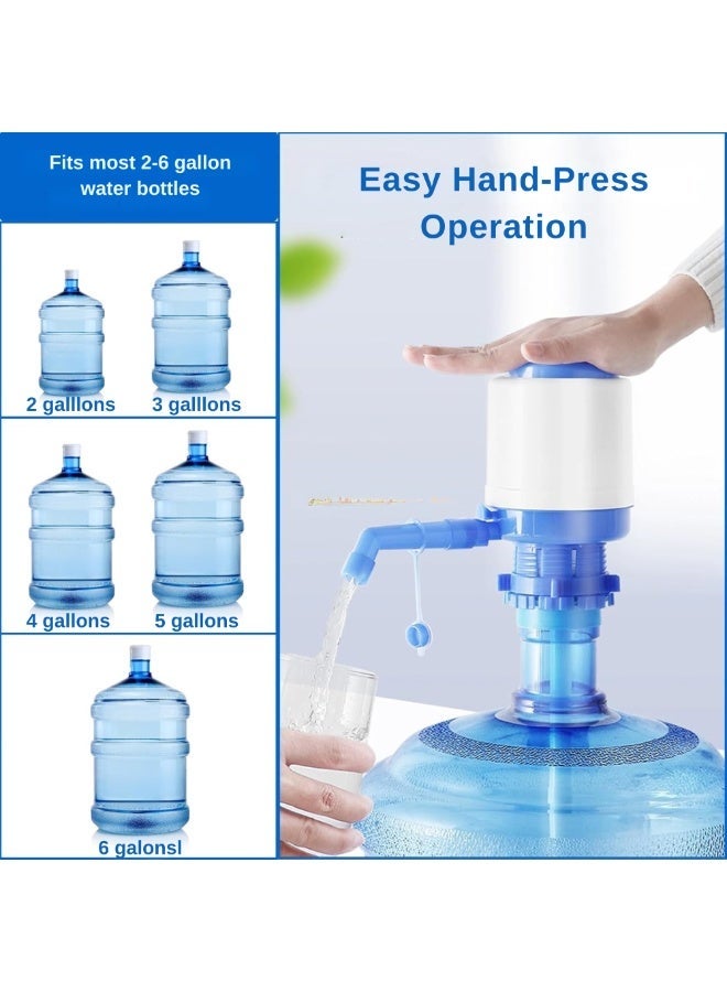 VIO Manual Water Bottle Pump Hand Press Dispenser Gallon Bottle Pump Universal Water Dispenser Drinking Water Pump Portable Water Pump For Home Office Garage Warehouse And Outdoor Use Water Cooler Pump Fits Most 2 To 6 Gallon Bottles Water Coolers Jars - Image 3