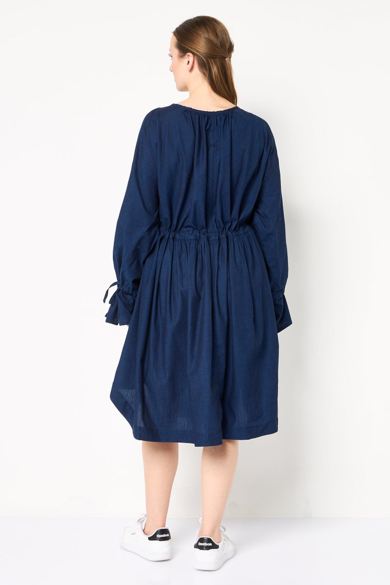 G-Star RAW Women Plain Midi Dress, Navy - Image 4