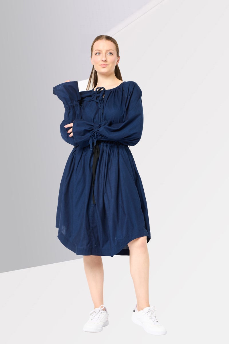 G-Star RAW Women Plain Midi Dress, Navy - Image 2