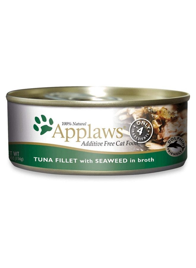 آبلاوس علبة طعام قطط من أبلاوز، 2.4 أونصة، تونة مع أعشاب بحرية - عبوة من 24 قطعة