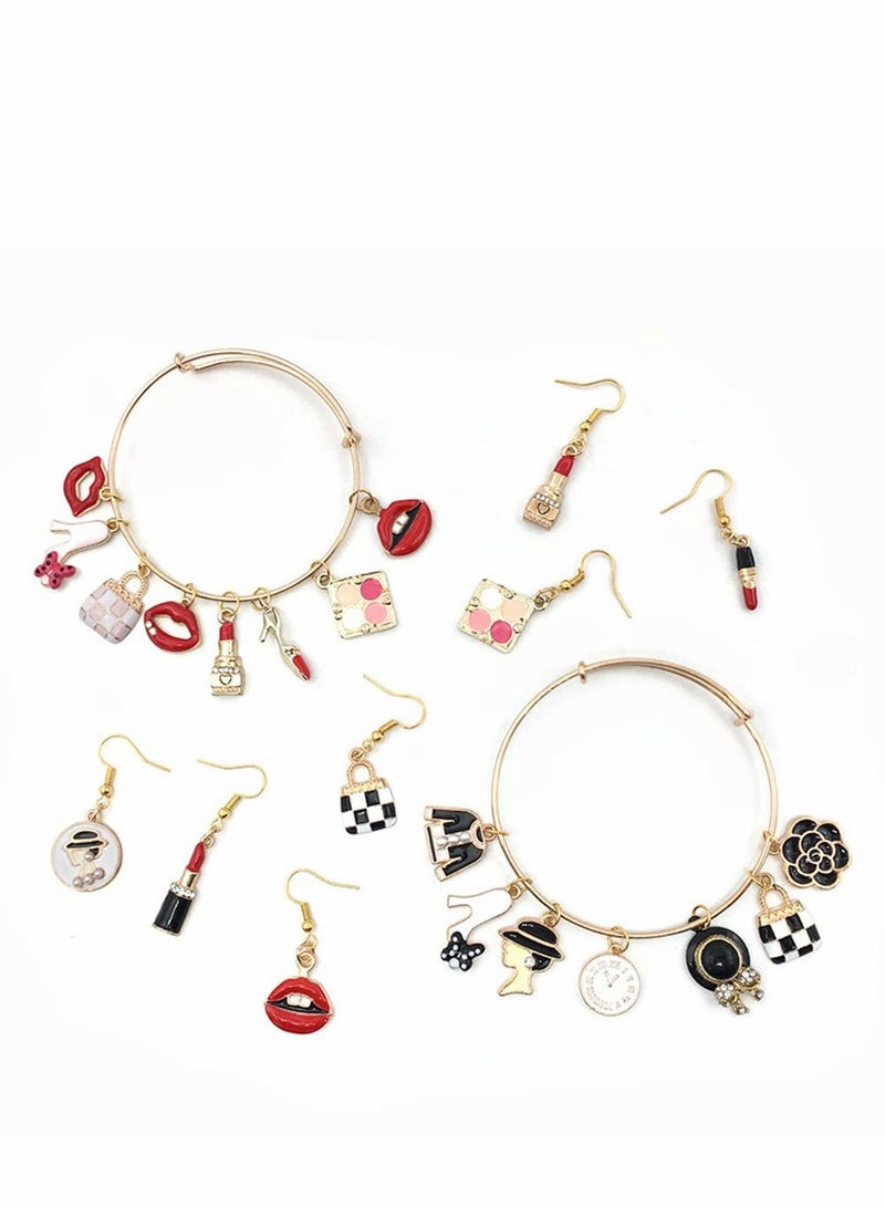 Excefore DIY Alloy Pendants Astronaut Jewelry, 31pcs Jewelry Charms Dripping Hanging Pendant Accessories for Jewelry Necklace Bracelet (White) - Image 5