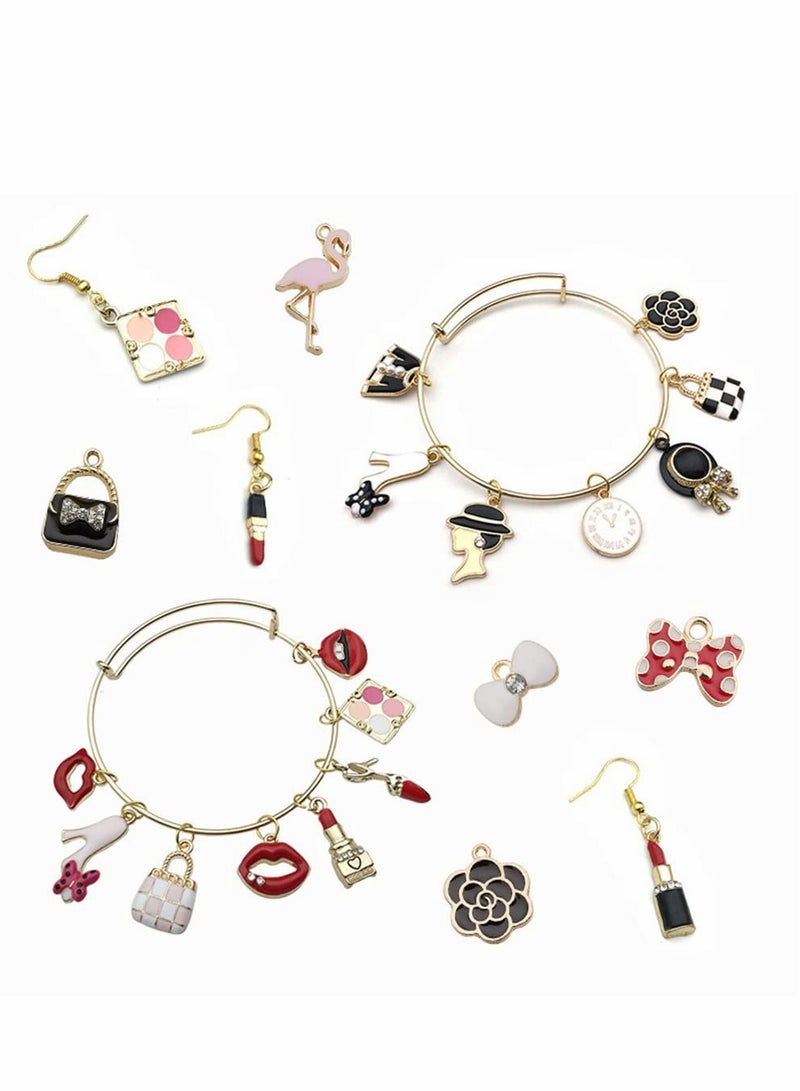 Excefore DIY Alloy Pendants Astronaut Jewelry, 31pcs Jewelry Charms Dripping Hanging Pendant Accessories for Jewelry Necklace Bracelet (White) - Image 3