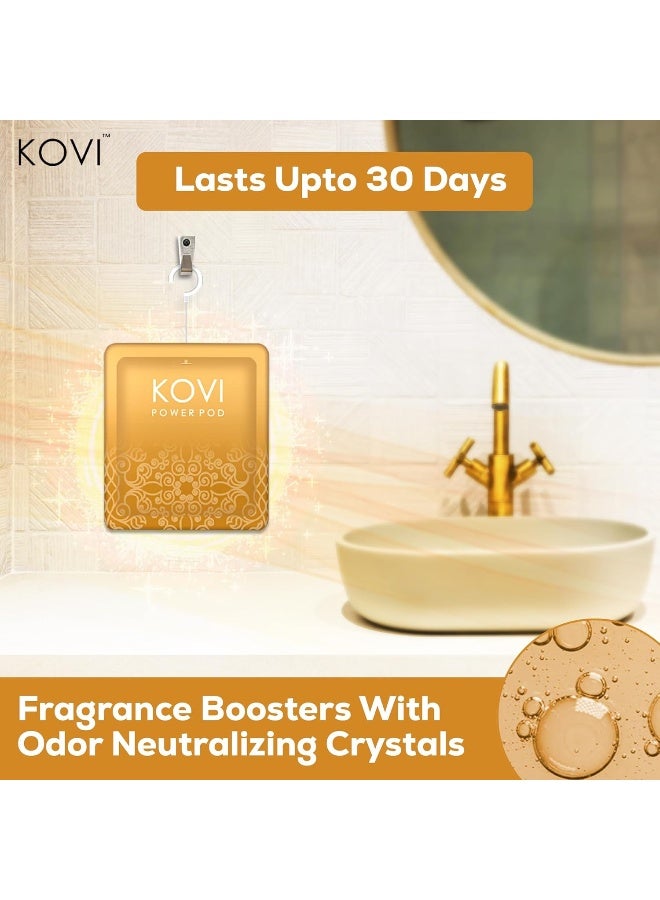 Kovi Air Fragrance Power Pod for Bathroom and Car, Long-Lasting Fragrances of Black Oud, Royal Bakhoor, Amber, Infused with Essential Oils, Lasts Up to 30 Days, Oriental Range, Pack of 3 (10g Each)  - Image 5
