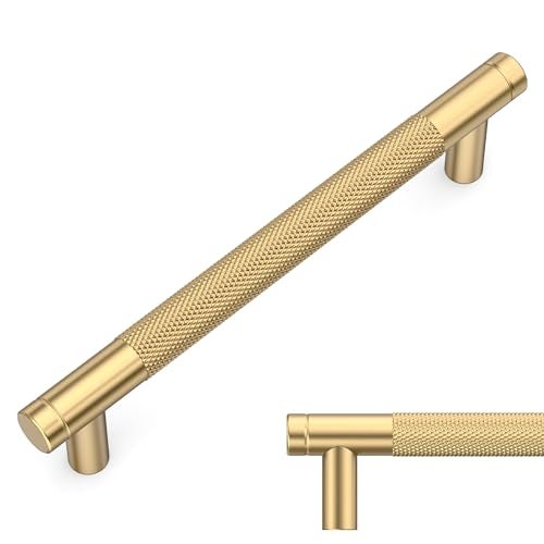 Amerdeco 10 Pack Champagne Bronze Cabinet Pulls 5 Inch(128mm) Hole Center Drawer Pulls Cabinet Hardware Kitchen Cabinet Handles for Bathroom ZH0031 - Image 1